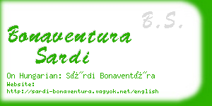 bonaventura sardi business card